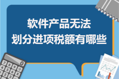 軟件產(chǎn)品無法劃分進項稅額有哪些